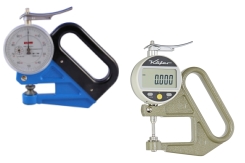 Thickness Gauge for a fast Measurement of Thickness. Different versions for Measurement of Materialthickness (film thickness, thickness of sheet metal, paper thickness, …)