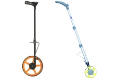 Electr. Digital Measuring Wheel for outdoor use. With large LCD Display and backlight. Use in construction, road building, green construction and everywhere, where distances are to be measured.