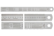 Stainless Steel-Rule with conversion table 300 x 30 x 1,0 mm V1055050030