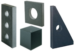 Master Squares made from extreme hard, wear- restistant and acid- resistant granite or ceramic, Master Squares 90° Accuracy in accordance with DIN 875 and DIN 876, and Master Squares 90° as Square shape and Rectangle in Accuracy in accordance with DIN 874 and DIN 875, accuracy 0 or 00