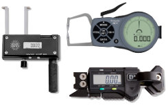 Mechanical and digital Quicktest Gauge for interior and exterior measurement. Measurement of slots, holes or thickness in different sizes and designs.