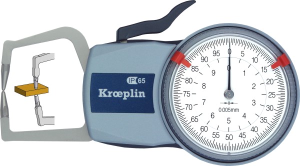 External Dial Caliper Gauge mechancial 0 mm - 10,0 mm KD110