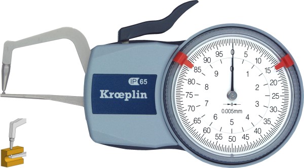 External Dial Caliper Gauge mechancial 0 mm - 10,0 mm KD1R10