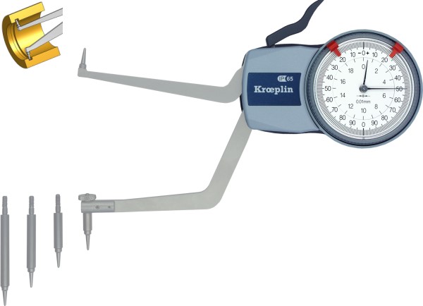 Internal Dial Caliper Gauge, mechanical 90 mm - 140 mm KH2M90