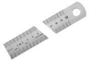 Rostfreier Stahlmaßstab, gem. BS, Lasergravur 500 x 30 x 2.0 mm V1026440050