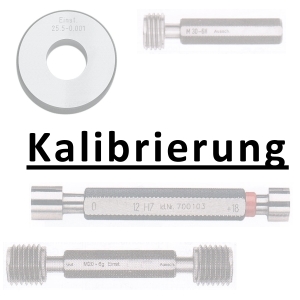 Kalibrierung inkl. Zertifikat für keglige Gewinde-Lehrringe 3 bis 40 mm LW-112-01