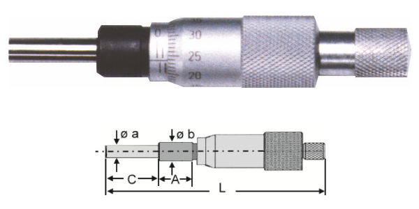 kleine Einbaumessschraube 0 - 13 mm T310-13