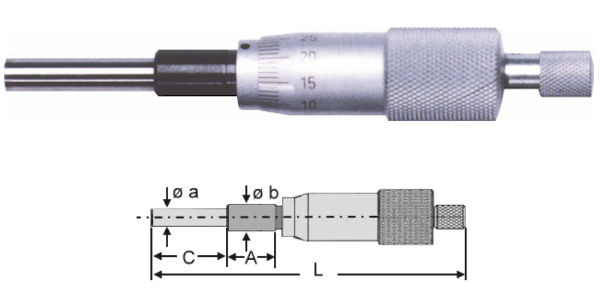 Standard Einbaumessschraube 0 - 25 mm H210-73
