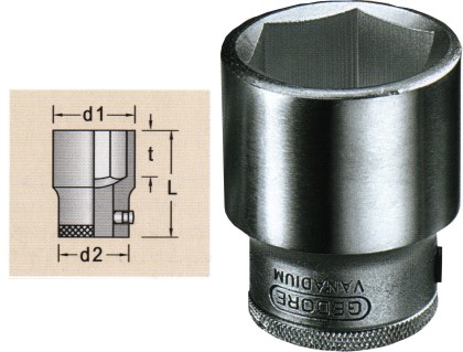 Steckschl�ssel- Einsatz Sechskant metrisch Schl�sselweite 38 mm GD32-38