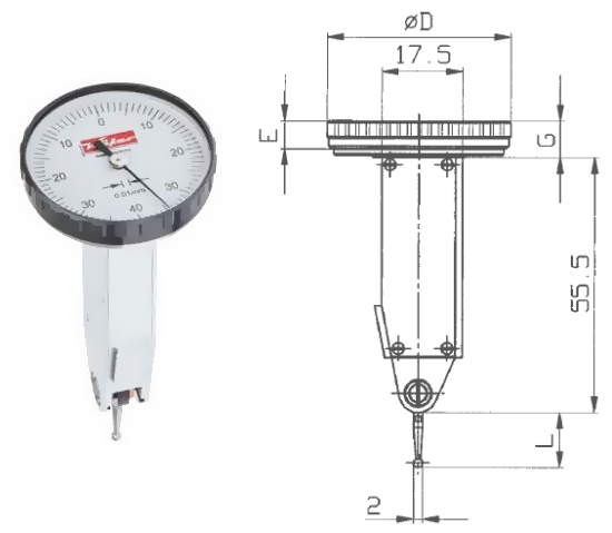 Fühlhebelmessgerät K 32 0 - 0,8 mm KA300027