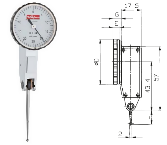 F�hlhebelmessger�t K 33 0 - 0,5 mm KA300028