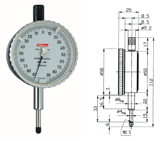 Sicherheitsmessuhr Feinika SI-918 0 - 0,16 mm KA10184