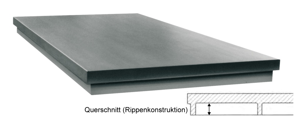 Richtplatte in Rippenkonstruktion 400mm x 400mm x 30/50mm U1536103