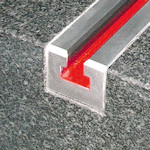 Führungs-T-Nute für Messplatten aus Hartgestein 1200 mm, 4µ/1000mm