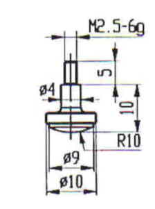 Messeinsatz Hartmetallbest�ckt 10 mm � KA573-12-10H