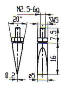 Messeinsatz Stahl 5 mm � KA573-20E