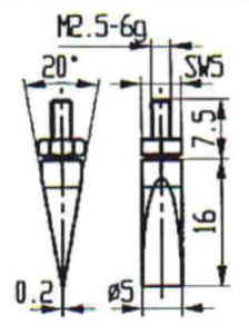 Messeinsatz Hartmetallbest�ckt 5 mm � KA573-20HE