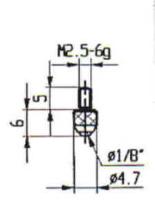 Messeinsatz Saphirbest�ckt 4,7 mm � KAM2-70S
